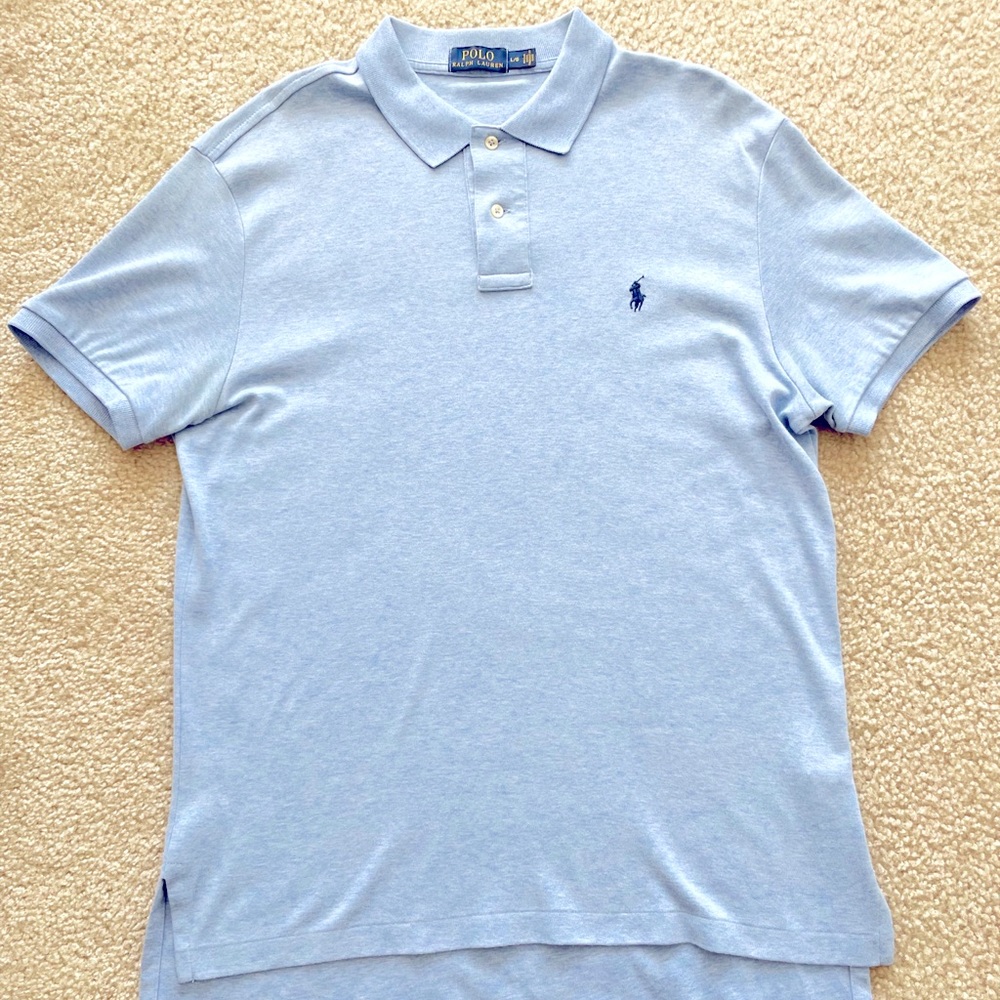 Mens LG Baby Blue Polo Shirt
